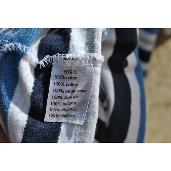 Lacoste Men's Striped Polo Shirt Blue White Gray – Size 3 (Medium) - Picture 4 of 5